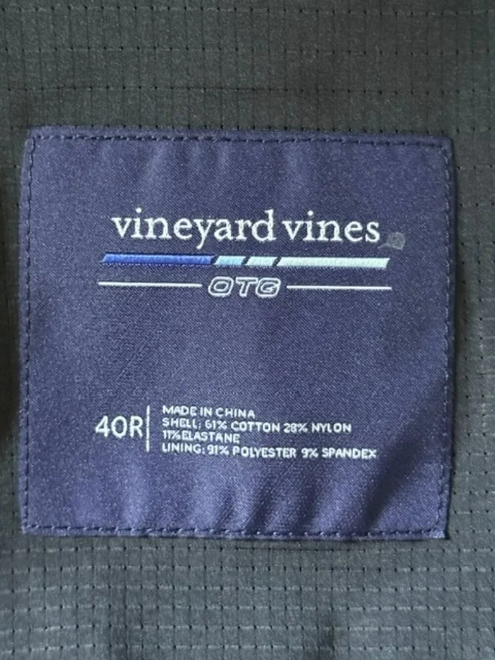 Vineyard Vines Mens Performance Lightweight On-The-Go Blazer Dark Night 40R $395